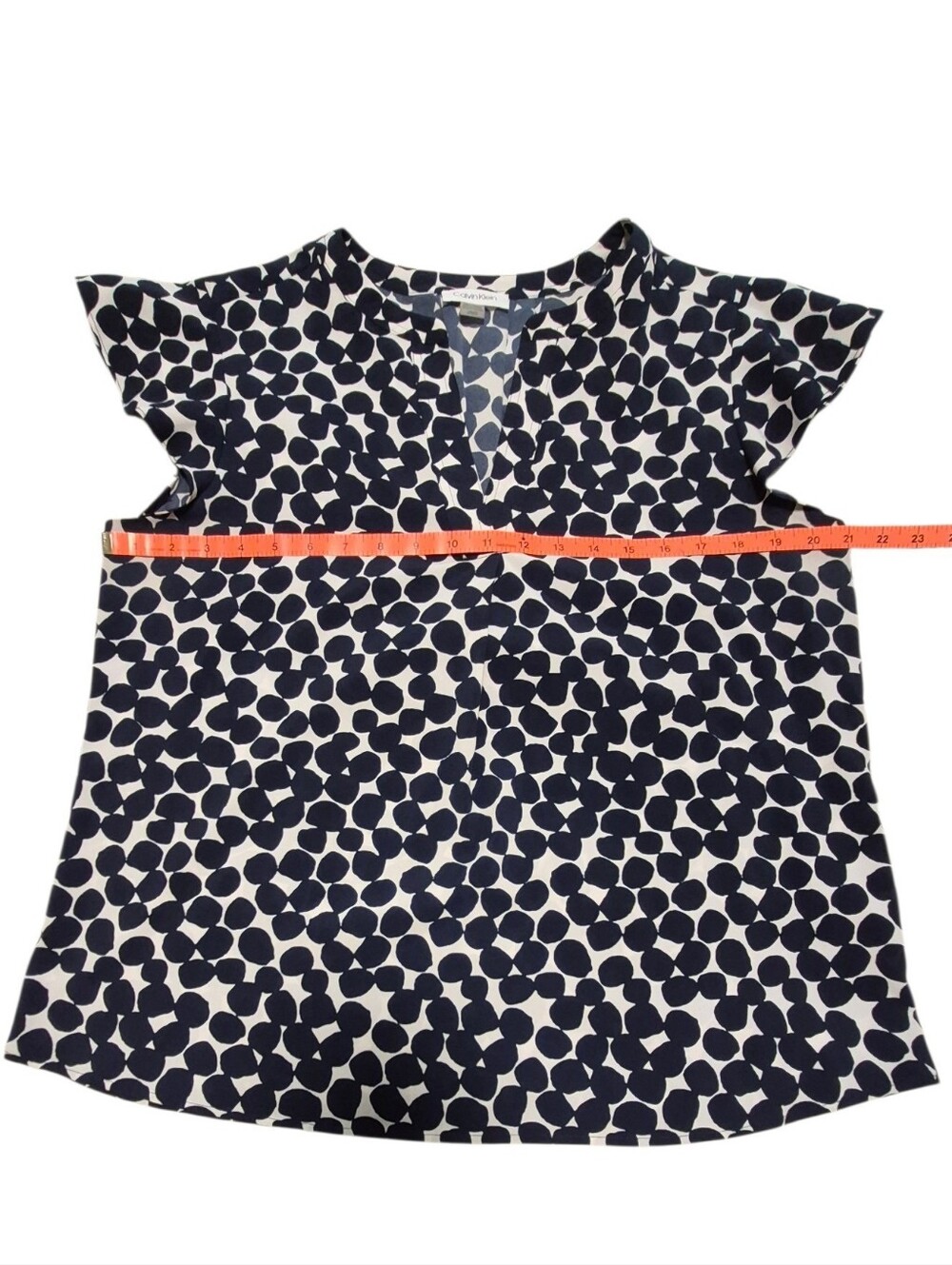 Calvin Klein Flutter Sleeve Blouse - Size Large